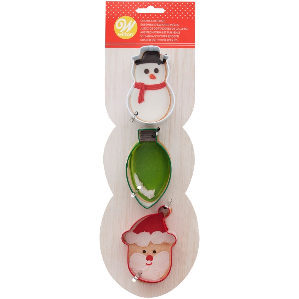 Emporte-pièces - Bonhomme de neige, ampoule, père noël
