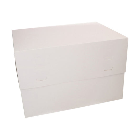 Boîte à Gâteau à hauteur réglable - Blanc - 40x30 x 20-28 cm