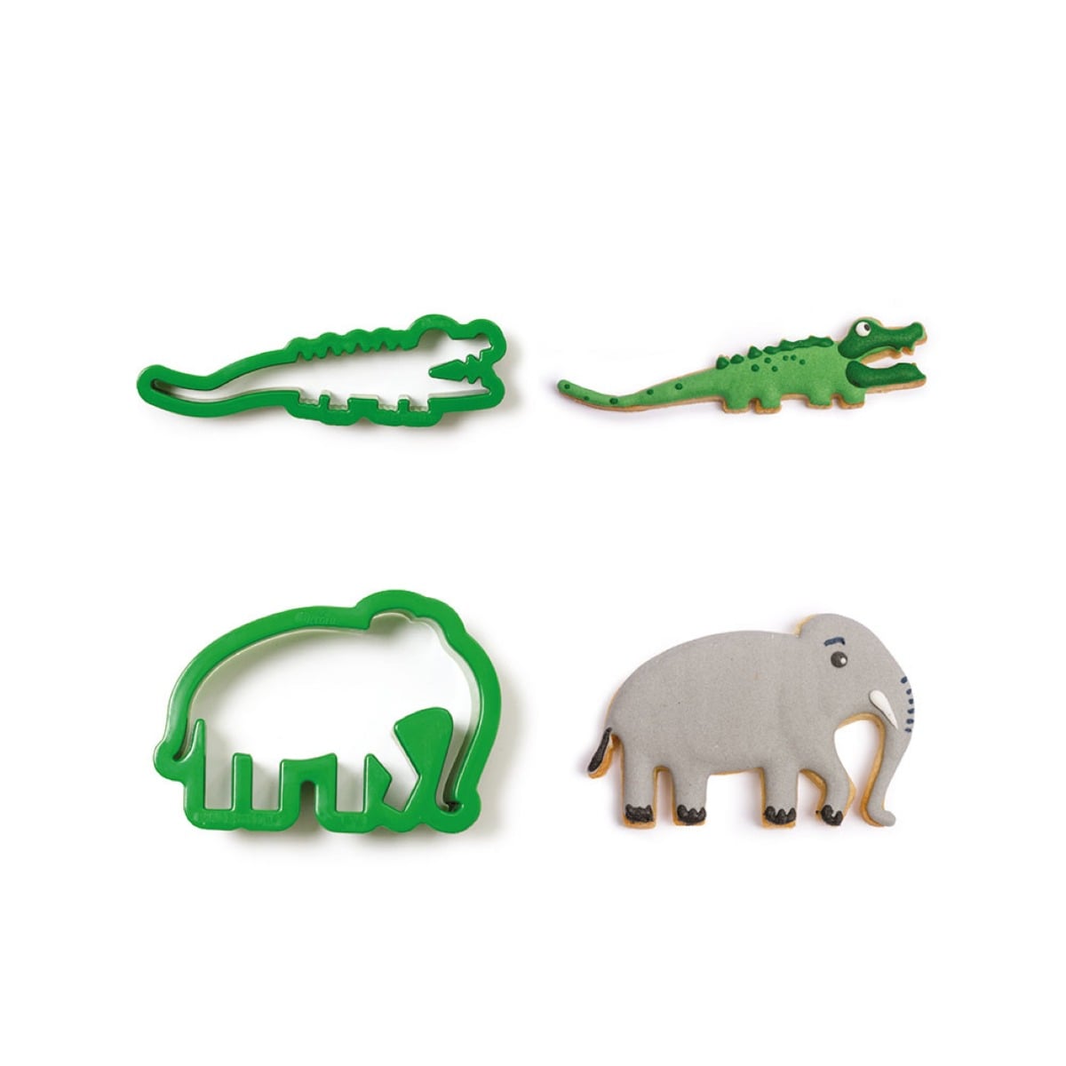 Emporte pièces - Crocodile et Elephant (2pcs)