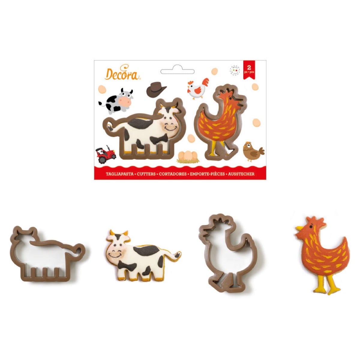 Emporte pièces - Poule et Vache (2pcs)