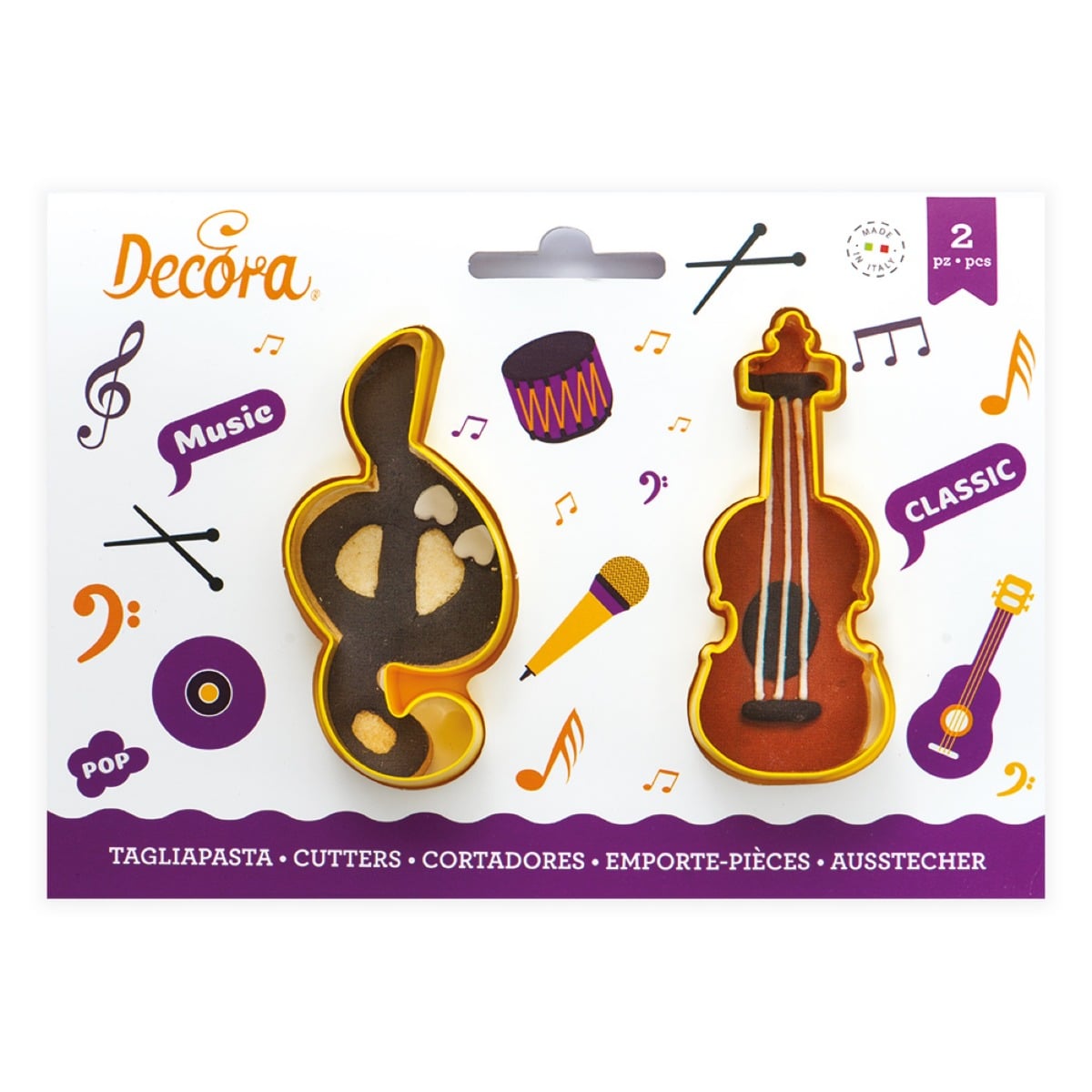 Emporte pièces - Clé de Sol et Violon (2pcs)