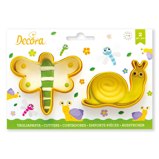 Emporte pièces - Libellule et Escargot (2pcs)