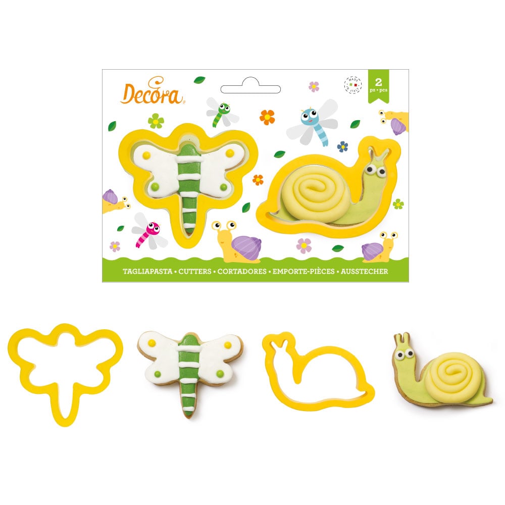 Emporte pièces - Libellule et Escargot (2pcs)