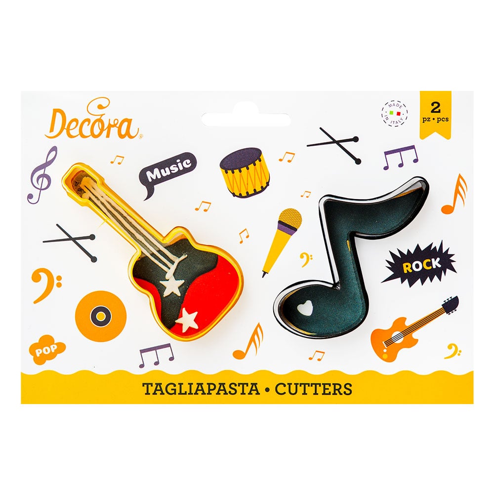 Emporte pièces - Guitare et Note de musique (2pcs)