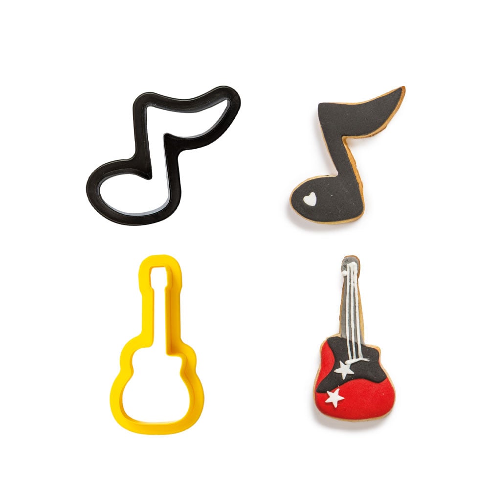 Emporte pièces - Guitare et Note de musique (2pcs)