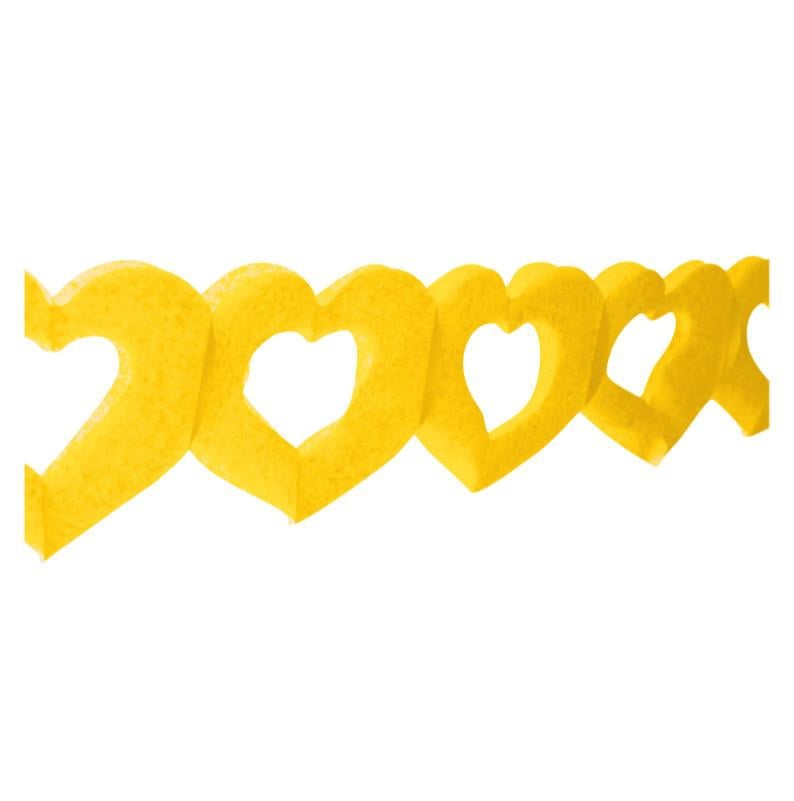 Guirlande coeurs Jaune