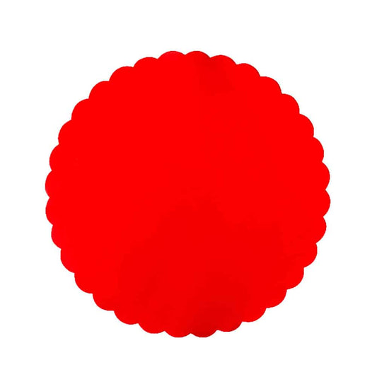 Decora Napperons en papier rouges Ø30 cm (10 pièces)