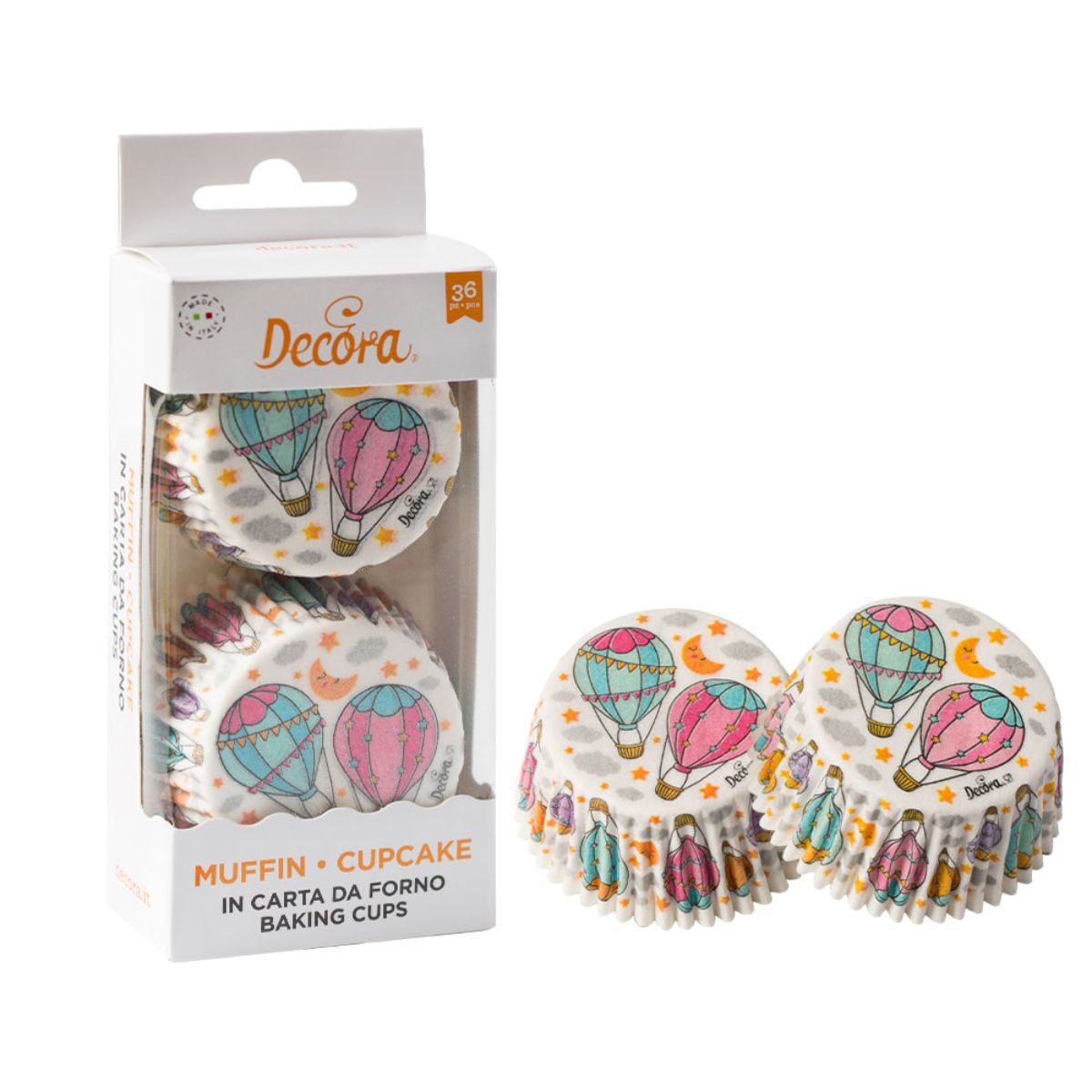 Caissettes à Cupcake - Montgolfière (36pcs)