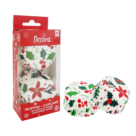 Caissettes à cupcakes - Etoile de Noël (36pcs)