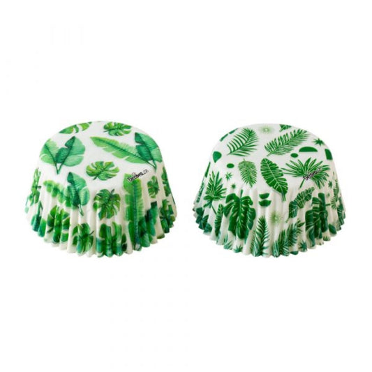Caissettes à cupcakes - Feuilles Tropicales (36pcs)
