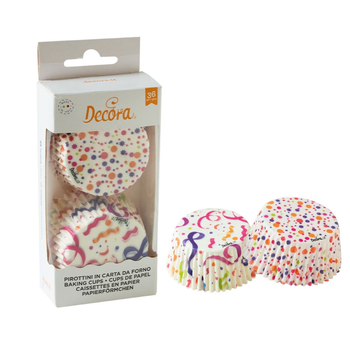 Caissettes en papier - Fiesta confettis