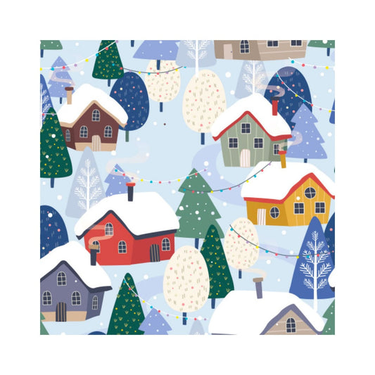 Boîtes à 4 Cupcakes - Maisons d'hiver