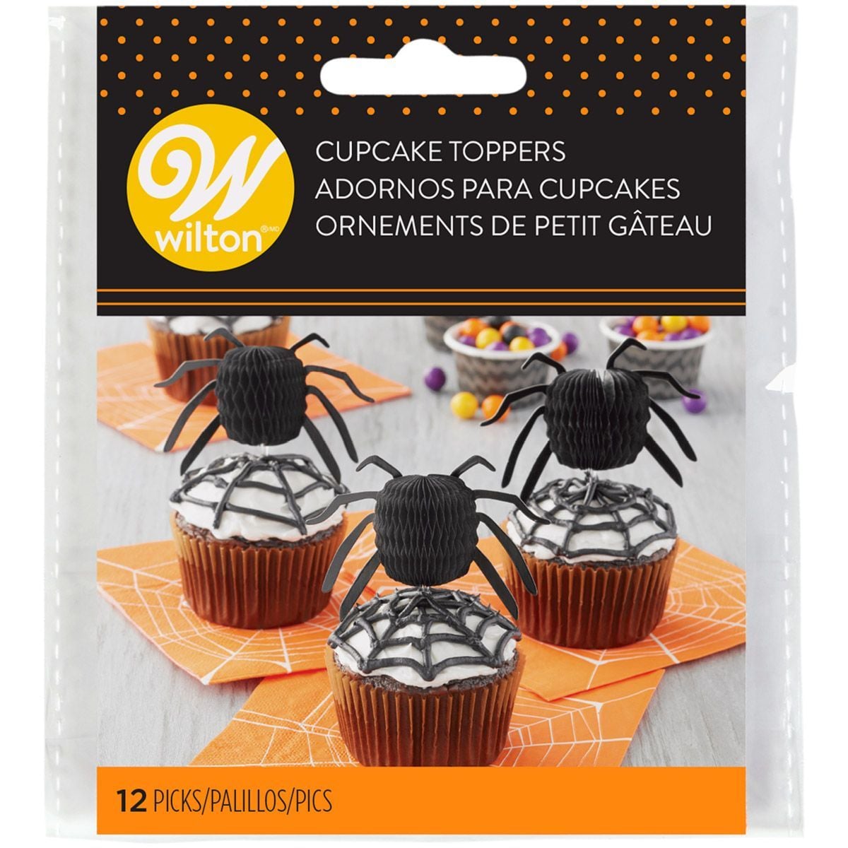 Cupcake Topper - Araignée (12pcs)