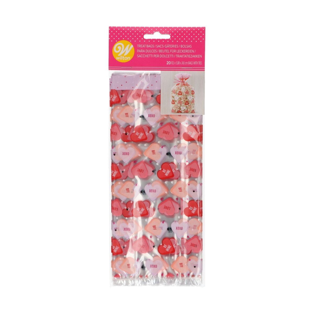 Sachets à biscuits - Coeurs (20pcs)