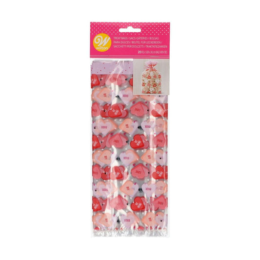 Sachets à biscuits - Coeurs (20pcs)