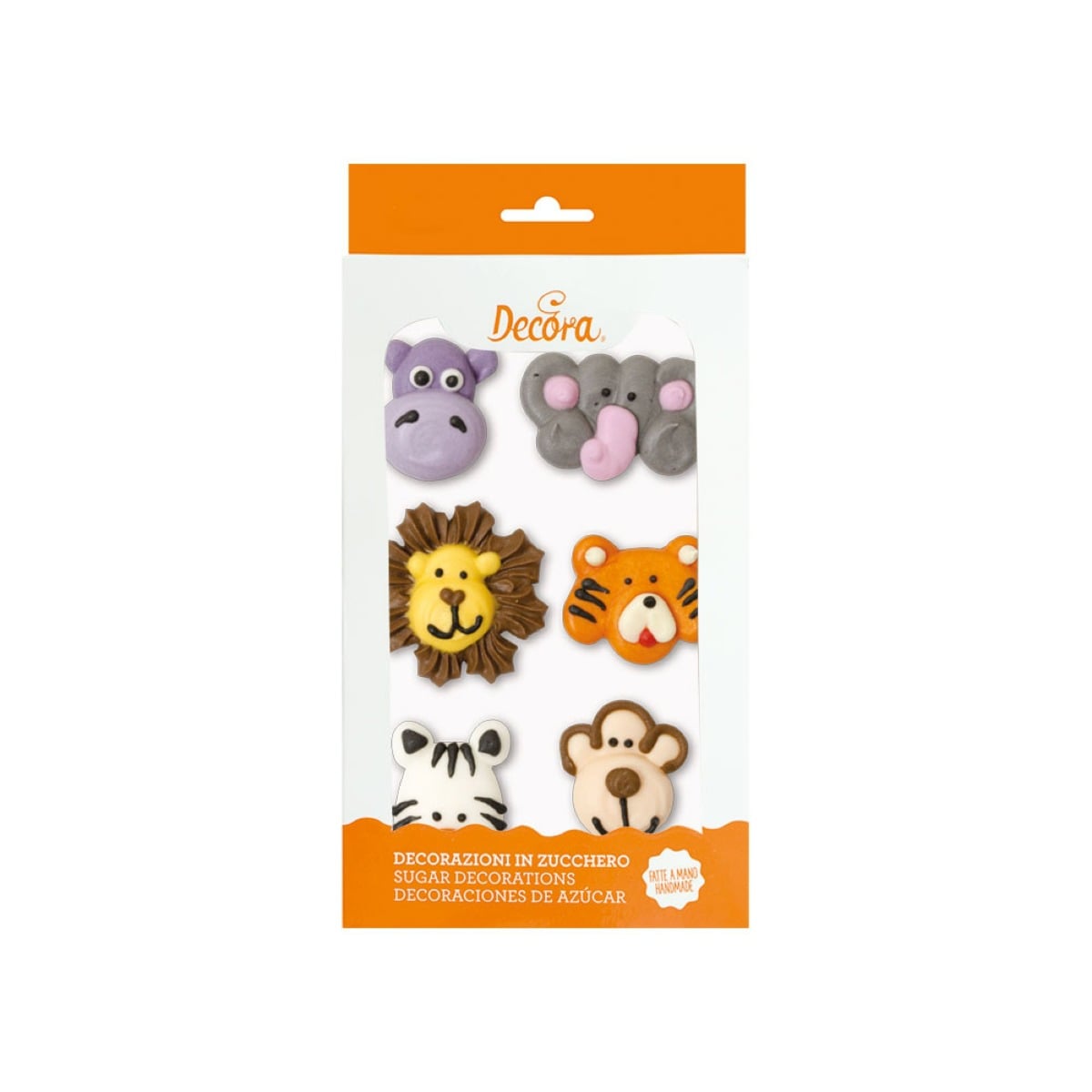 Décorations en sucre - Animaux de la jungle (6pcs)