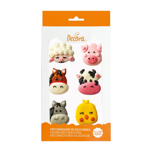Décorations en sucre - La ferme en folie (6pcs)