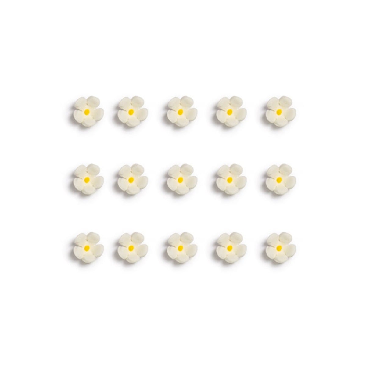 Décorations en sucre - Fleurs blanches (30pcs)