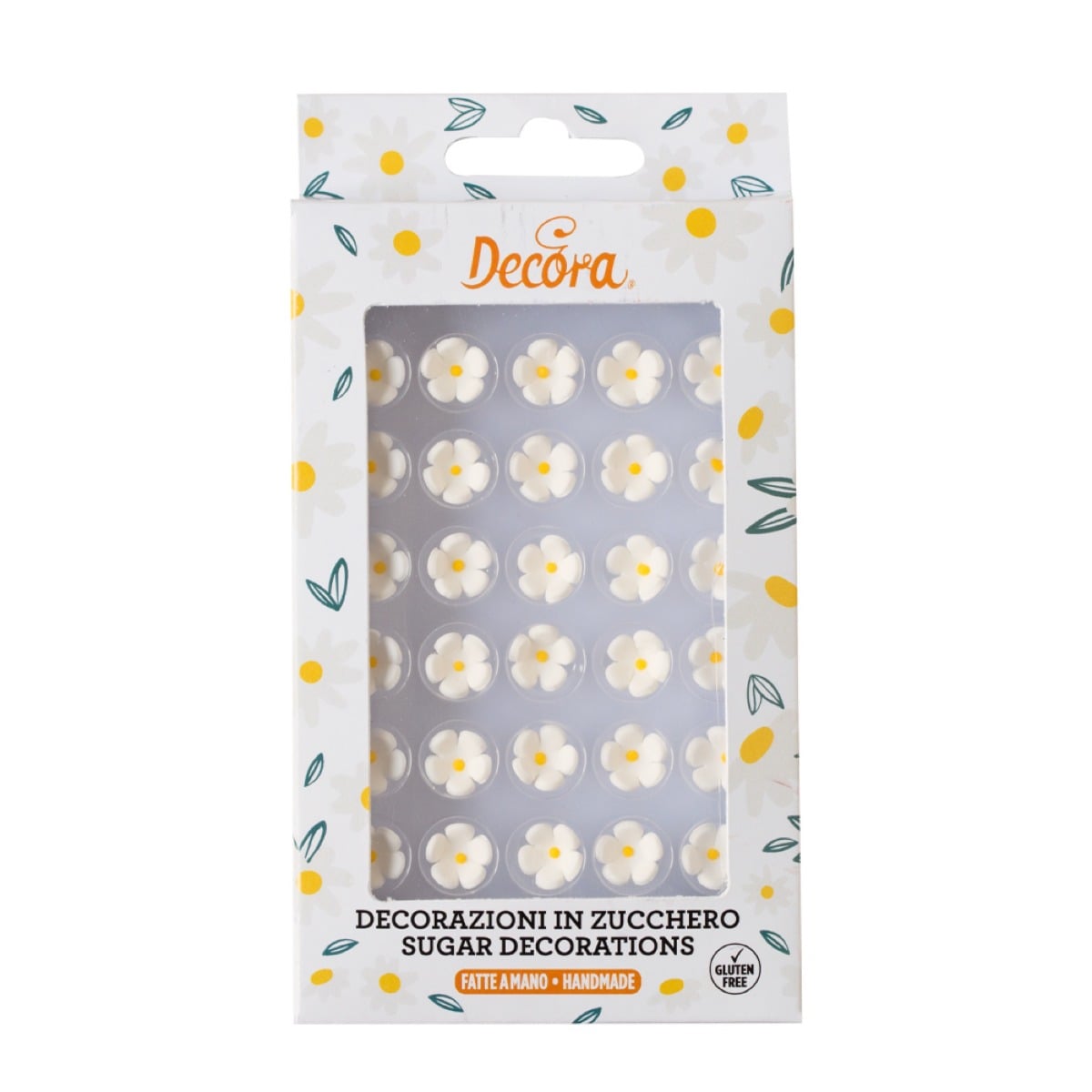 Décorations en sucre - Fleurs blanches (30pcs)