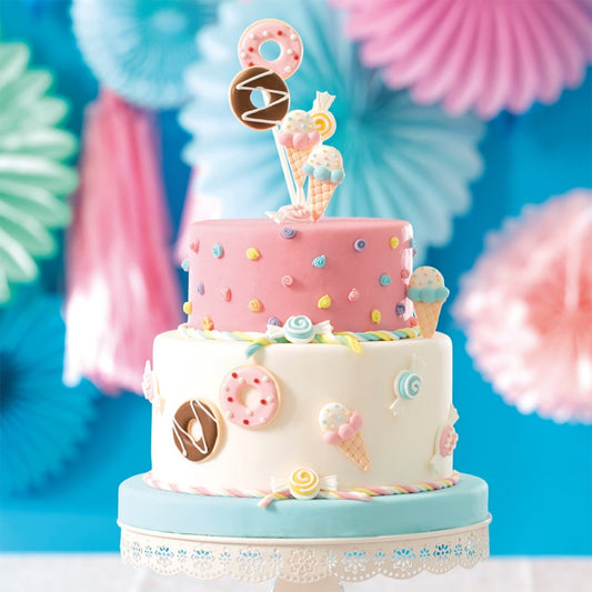 Décorations en sucre - Glaces bonbons et donuts