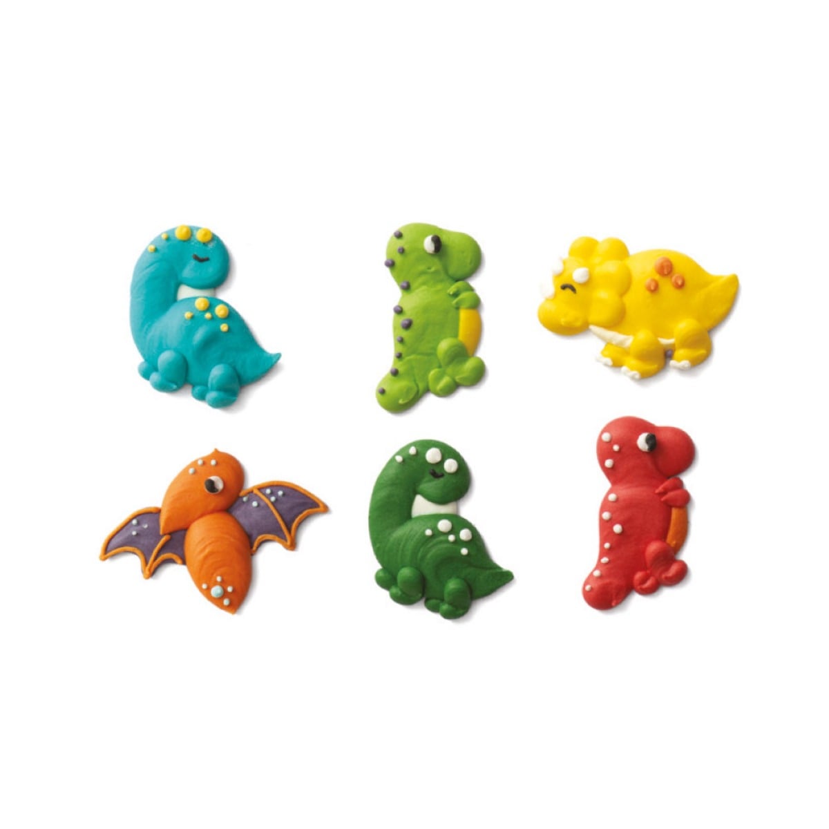 Décorations en sucre - Dinosaures (6pcs)