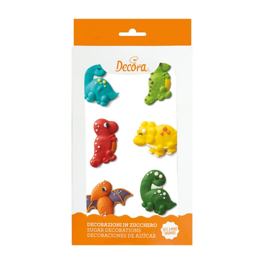 Décorations en sucre - Dinosaures (6pcs)