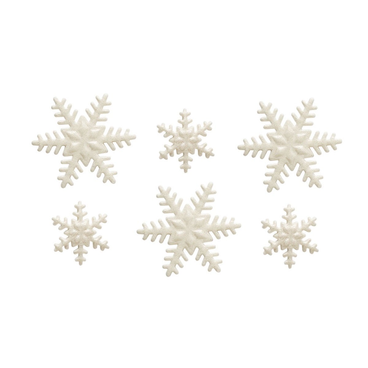 Décorations en sucre - Flocons blanc (9pcs)