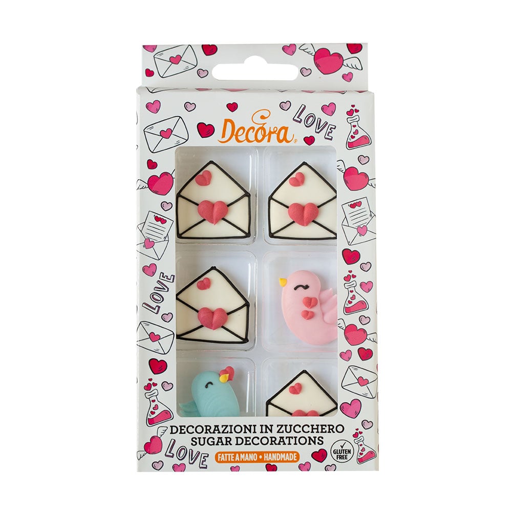 Décorations en sucre - Lettres d'amour