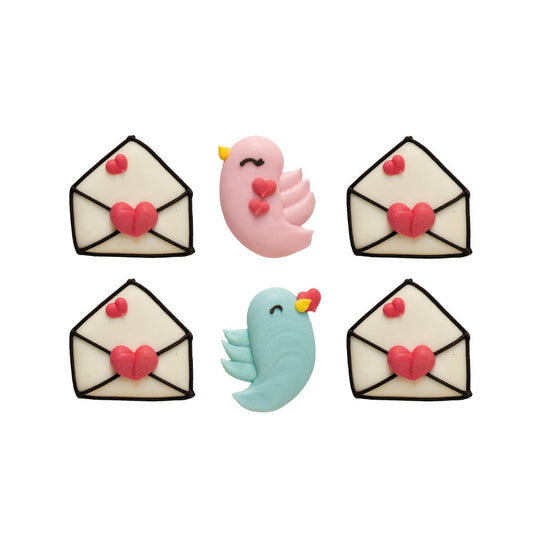 Décorations en sucre - Lettres d'amour