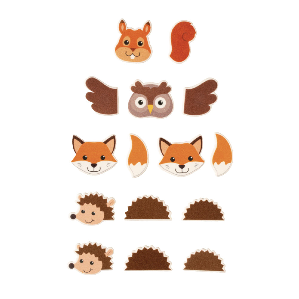 Décorations en sucre - Amis de la forêt (15pcs)