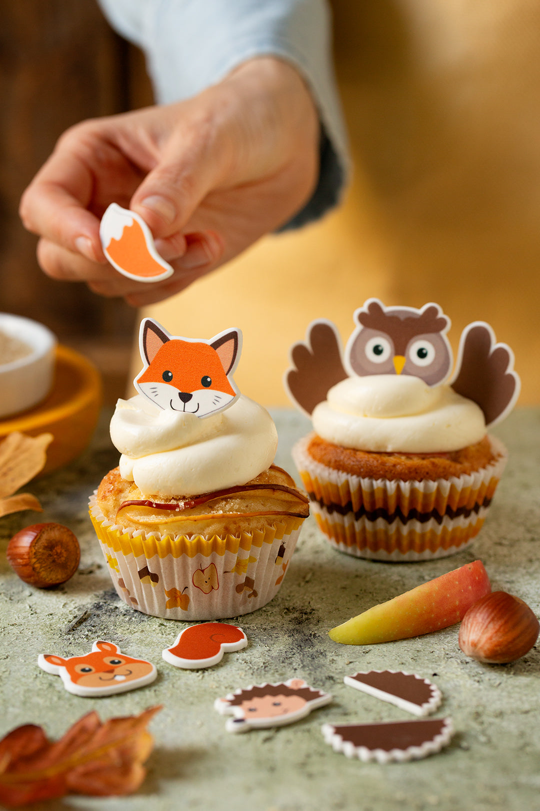 Décorations en sucre - Amis de la forêt (15pcs)