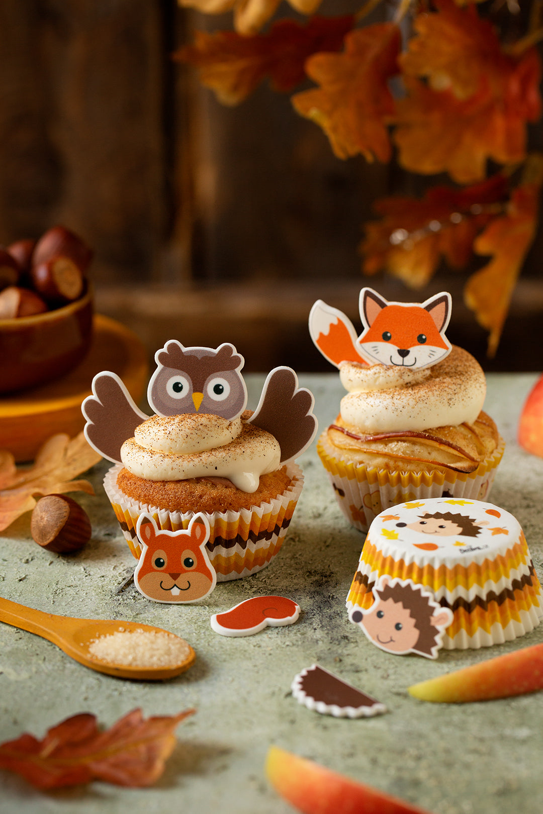 Décorations en sucre - Amis de la forêt (15pcs)