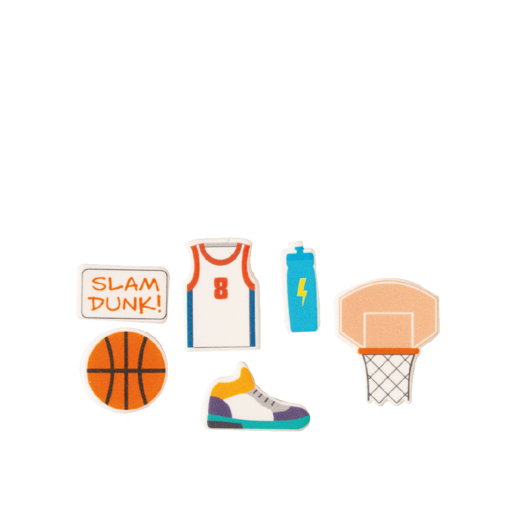 Décorations en sucre Basketball (10 pièces)