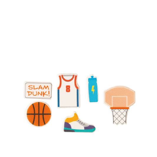 Décorations en sucre Basketball (10 pièces)