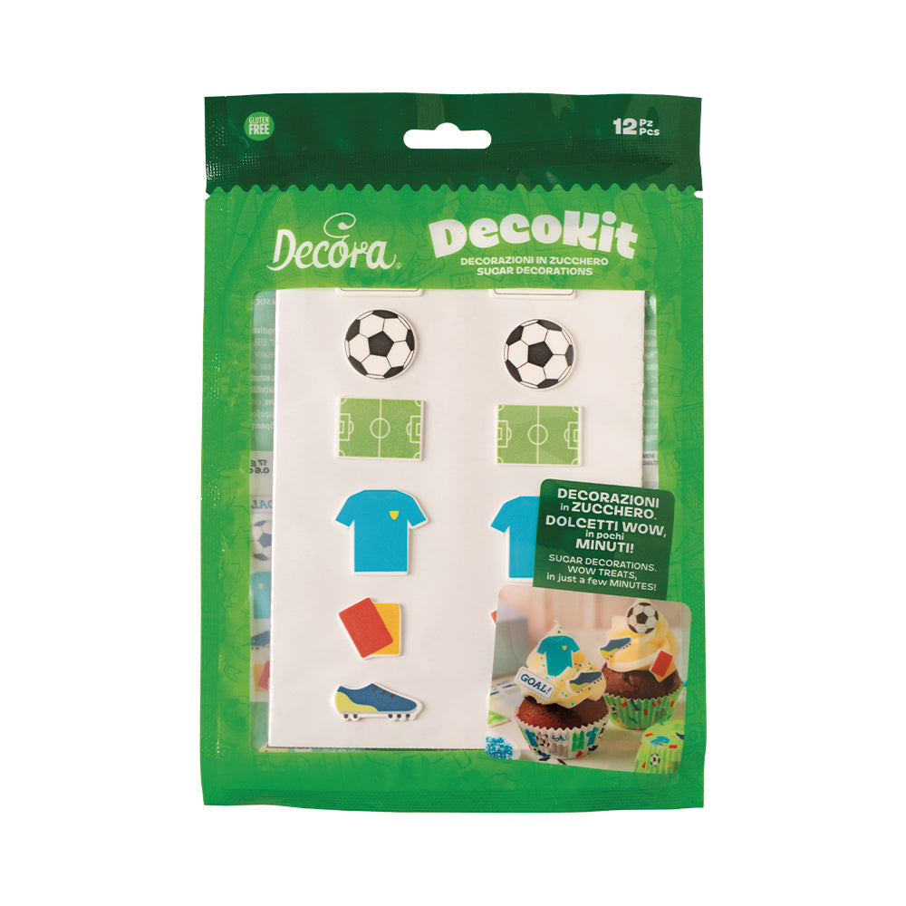Décorations en sucre Football (12 pièces)