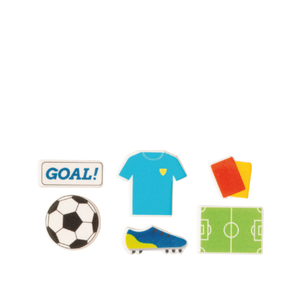 Décorations en sucre Football (12 pièces)