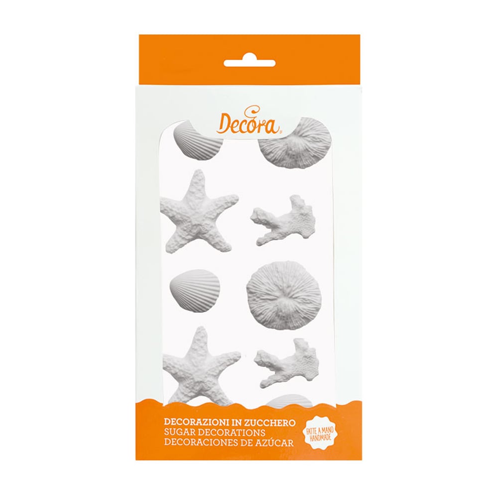 Décorations en sucre - Coquillages (9pcs)