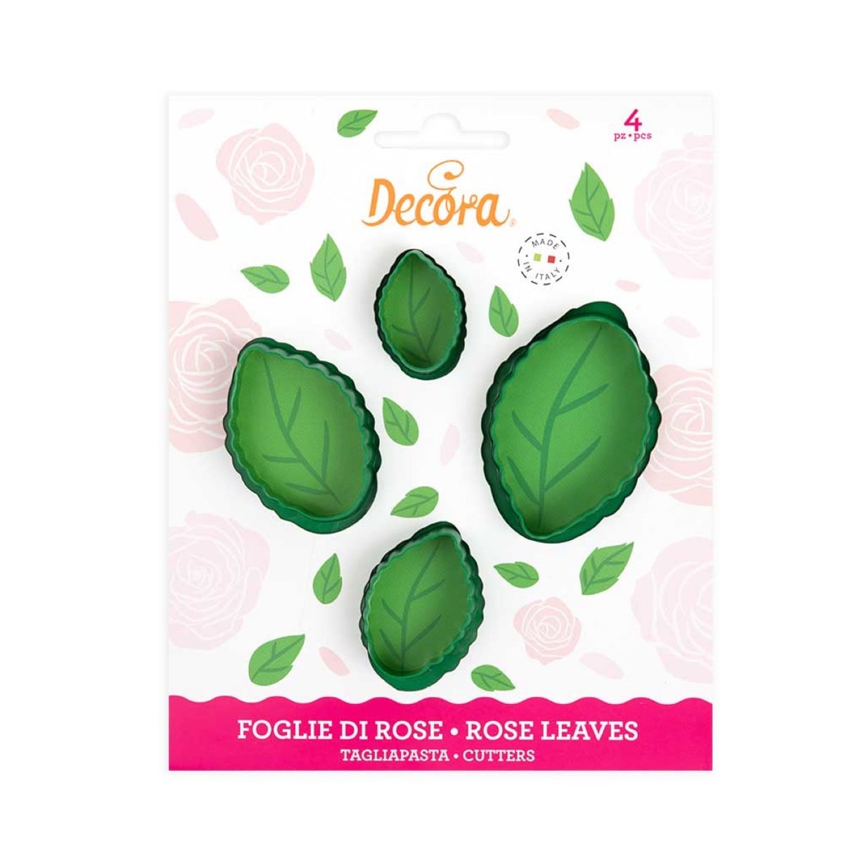 Emporte pièces - Feuilles de Rose (4pcs)