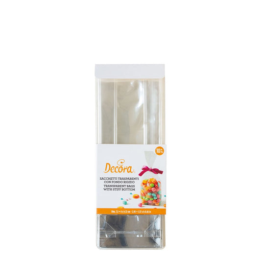 Sachets transparents à fond rigide - 7.5cm