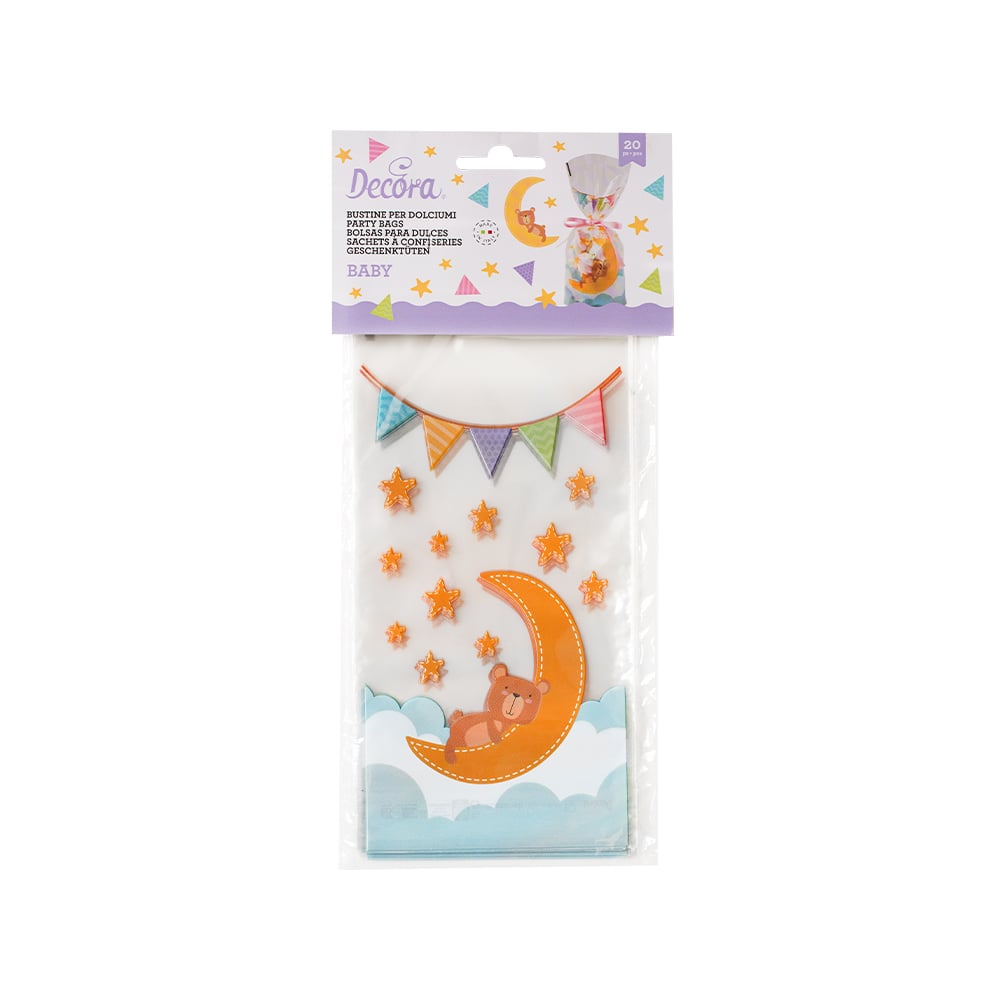 Sachets pour bonbons - Ourson sur la lune