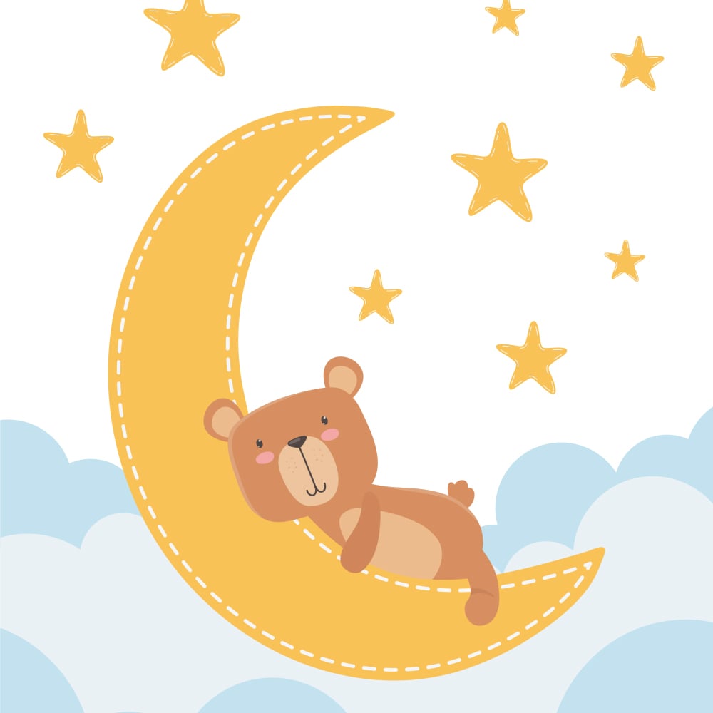 Sachets pour bonbons - Ourson sur la lune