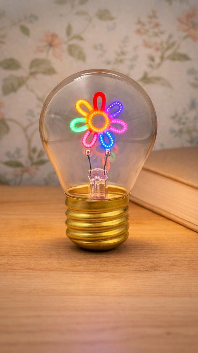 Ampoule LED nomade à motif néon