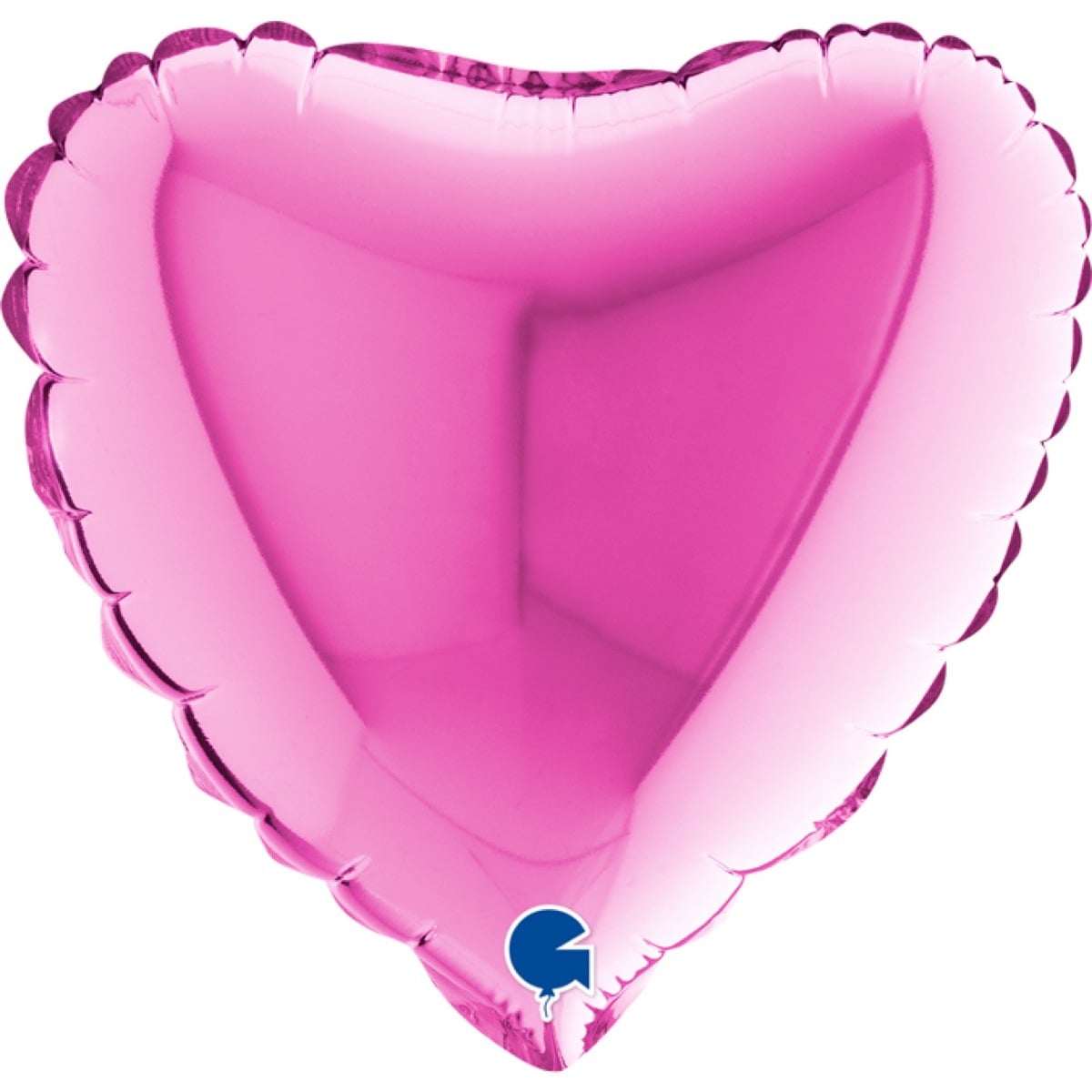 Ballon Alu Cœur Fuchsia (22cm)