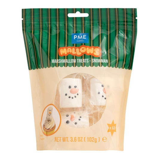 Marshmallows de Noël - Bonhomme de neige (12pcs)