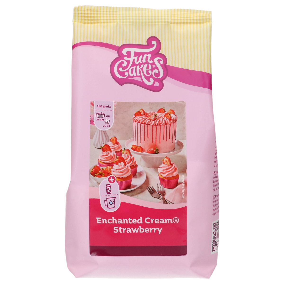 FunCakes Préparation pour Enchanted Cream® fraise (450g)