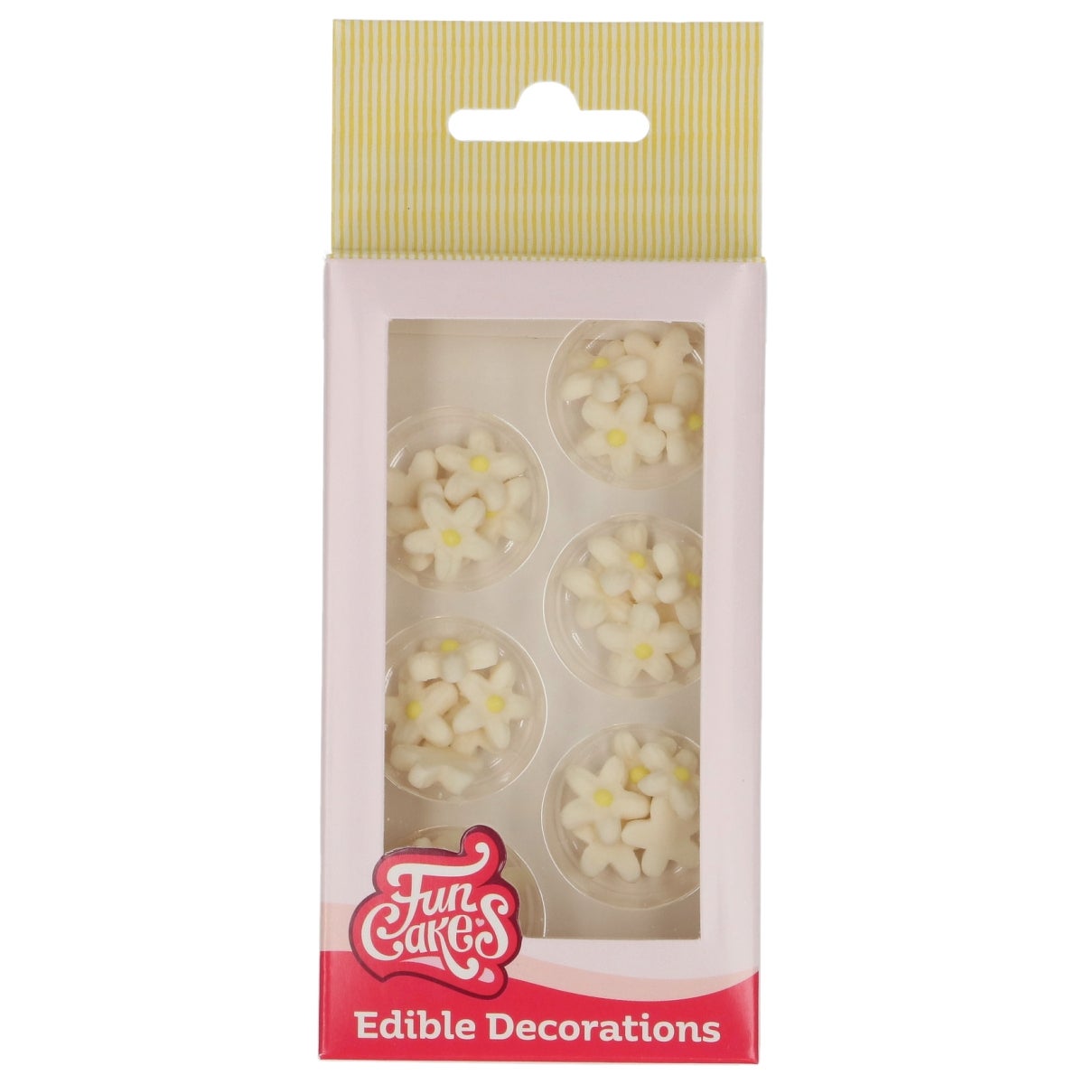 FunCakes Décorations en pâte à sucre chrysanthèmes blanc et jaune (3 pièces)
