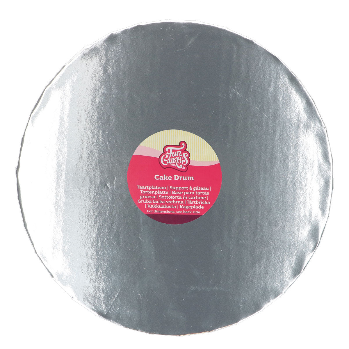 FunCakes Cake drum rond argent (Ø25 cm, 20mm)