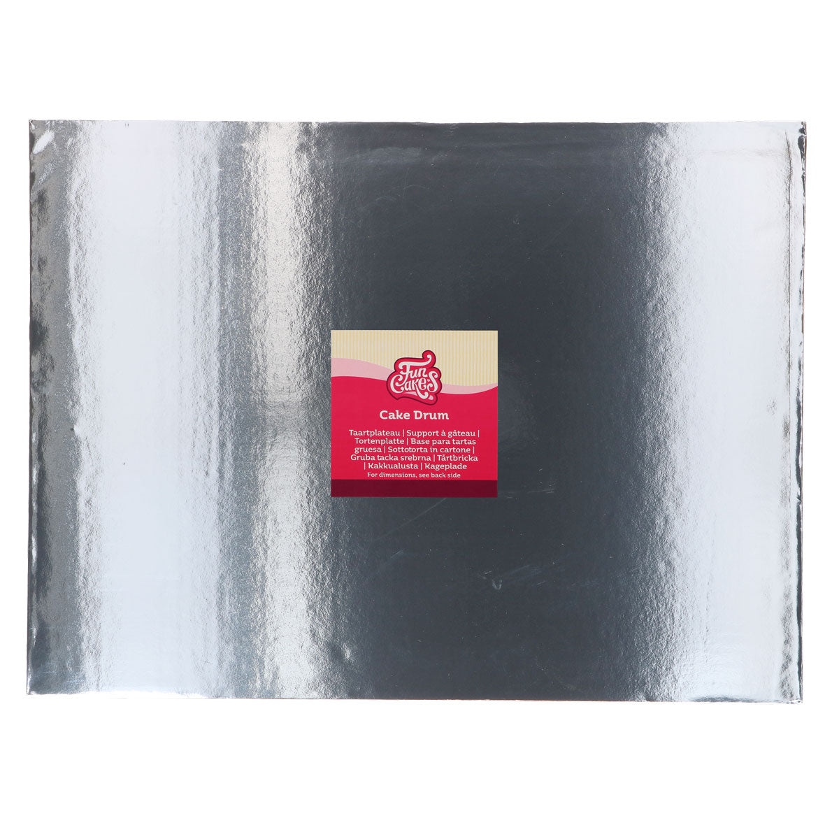 FunCakes Cake drum rectangulaire argent (40.5 x 30.5 cm, 20mm)