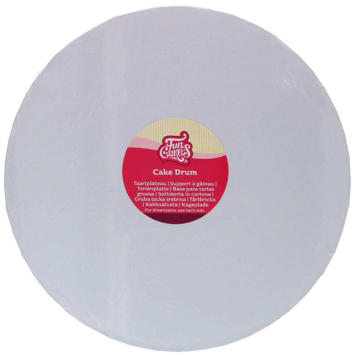 FunCakes Cake drum rond blanc (Ø32.5 cm, 20mm)