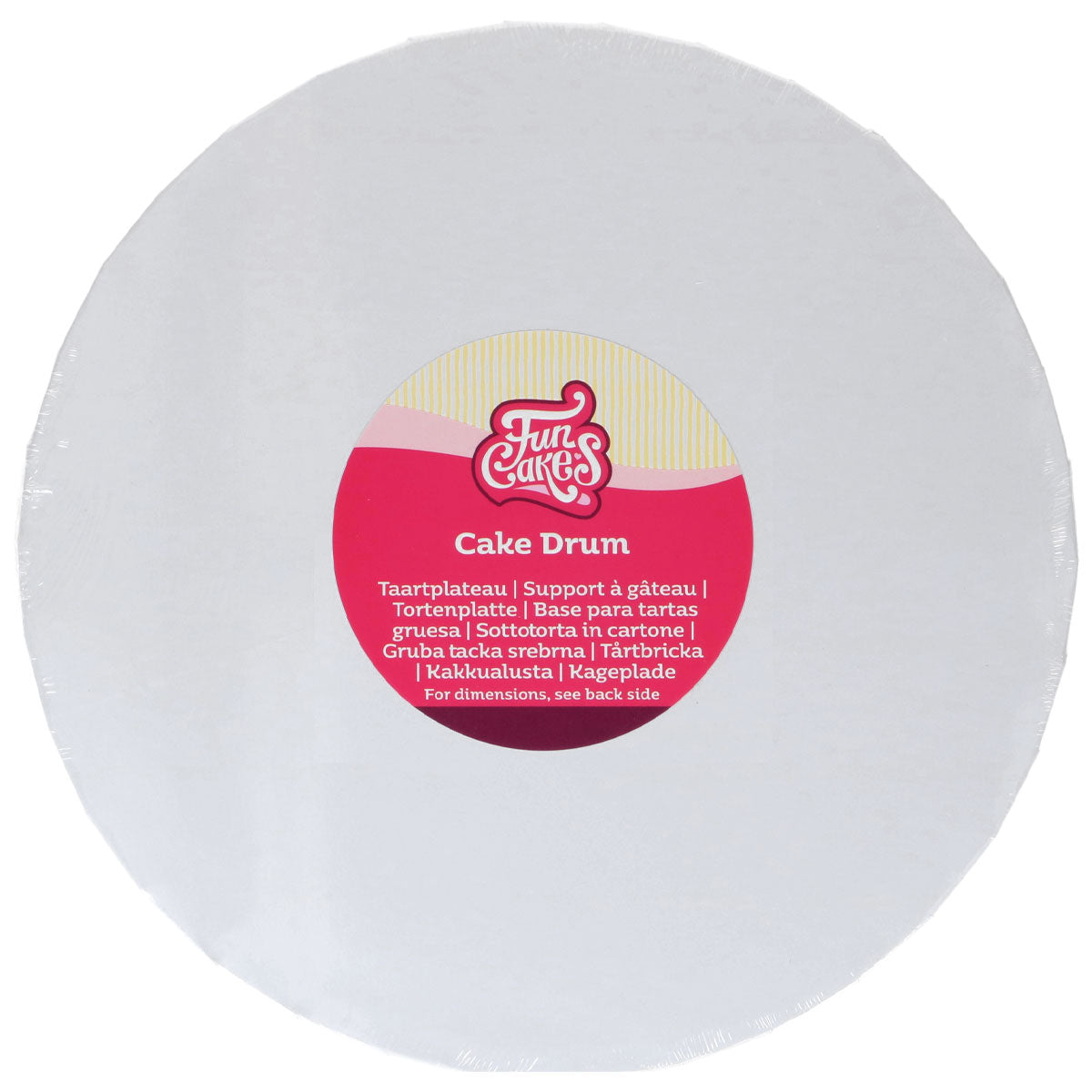 FunCakes Cake drum rond blanc (Ø35 cm, 20mm)
